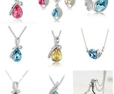 Swarovski Crystal Pendant Silver Necklace
