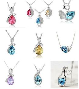 Swarovski Crystal Pendant Silver Necklace