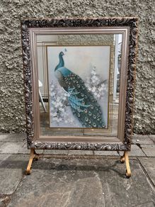 vintage peacock Fireguard