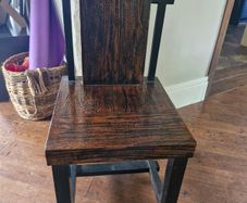 Solid Hardwood Rustic Table & 8 Chairs