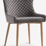 4 x Jysk Pebringe Dining Chair Grey Image 4