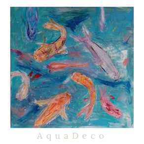 Original Abstract Painting Fish Art Painting Irish Art