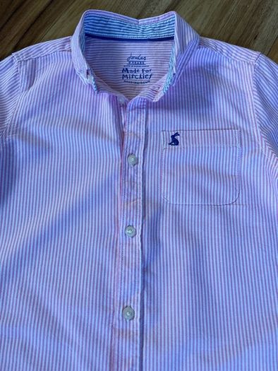 Joules baby pink and blue pin stripe shirt age 9 excellent condition!!!