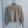Aware by Vero Moda light brown and white striped sweater Image 3