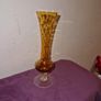 Antique amber glass bud vase Image 3