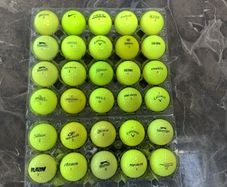 Yellow golf balls