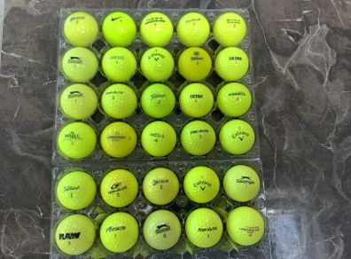 Yellow golf balls