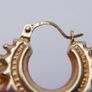 Victorian 9CT Gold  375 Earrings 13mm Spike Creole Hoops Gypsy Vintage 1,7g Image 6
