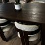 Contemporary Dark Walnut Dining Table Ex Display, Excellent Condition Image 8