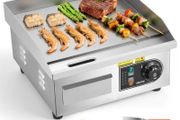 Commercial Electric Griddle 2000W, 50-300 degC Adjustable Temp Control
