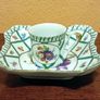 Vintage Paris Royal 'Green Garden' Square Plate and Demitasse Cup. Image 2