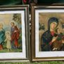 Old religious prints in original frames Image 10