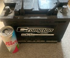 car battery working and charged