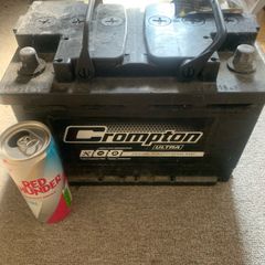 car battery working and charged