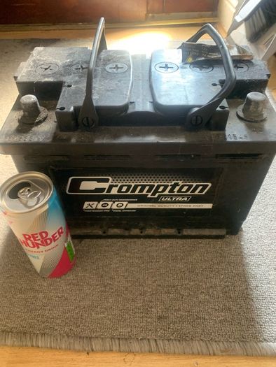 car battery working and charged