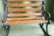 Vintage Doll Furniture Cast Iron Rocker Bench