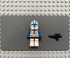 lego Star Wars sw0445 Clone Trooper, 501st Legion (Phase 2) minifigure- Blue Arms, Large Eyes