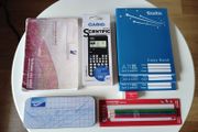 Casio scientific calculator, maths set, copybooks, pencils, eraser &amp; formulae/tables book