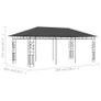 Gazebo with Mosquito Net 6x3x2.73 m Anthracite Image 6