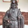Rare Vintage Resin Asian Japanese Statue Fukurokuju Lucky God Image 3