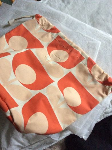 Free Wash / Cosmetic Bag with this - Orla Kiely Ceramic " Tea for One" Stacking Teapot and Mug Set - Pressed Flower
