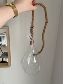 Glass hanging vase