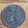 Great Britain UK 1917 One Penny Coin George V - free standard postage Image 2
