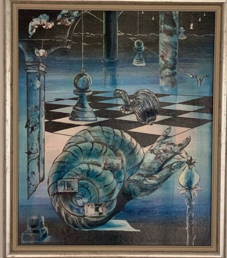 Vintage original surreal painting