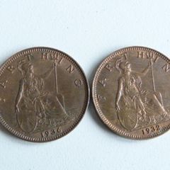 Excllent pair of farthings