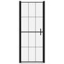 Shower Door Tempered Glass 81x195 cm Black Image 3