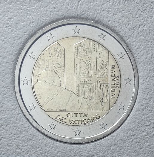 Vatican 2 Euro Brilliant Uncirculated Coins 2025 - 550th anniversary birth of Michelangelo AND Holy Year MMXXV (Coins in hand, this is not a presale)