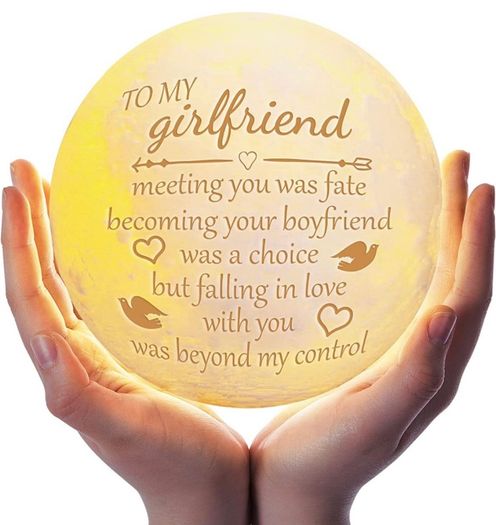 Valentines Day Boyfriend Gifts-Engraved Moon Lamp Gifts for Boyfriends 3D Printing Touch Control with Solid Wood Scaffold Boyfriend Birthday gifts Anniversary Wedding for Boyfriend MULTIPLE STYLES AVAILABLE, SEE PHOTOS (FREE POSTAGE)