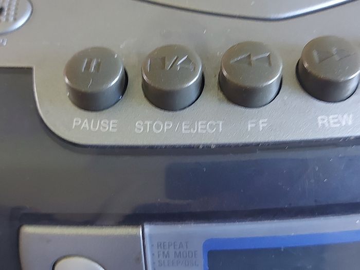 AIWA Compact Disc Stereo Radio Cassette Recorder, Model CSD-TD34K, Only Radio works, also portable, i.e. Takes Battery