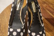 Black and white heels