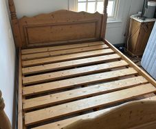 Solid wood king size bed