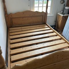 Solid wood king size bed