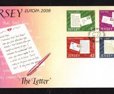 2008 Jersey Europa Letter Writing Commemorative Stamps First Day Cover (FDC)