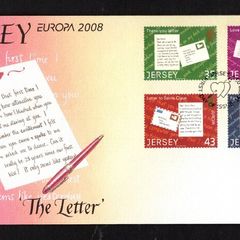 2008 Jersey Europa Letter Writing Commemorative Stamps First Day Cover (FDC)