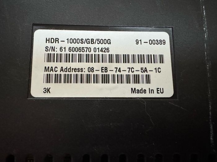 Humax HDR 1000S/GB/500G freesat box