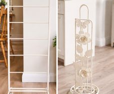 Iron towel rack and toilet paper holder