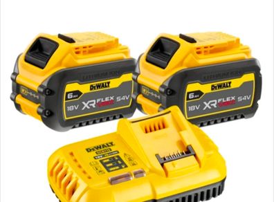 DeWalt 54v FlexVolt 2 x 6Ah and 8A Fast Charger Pack