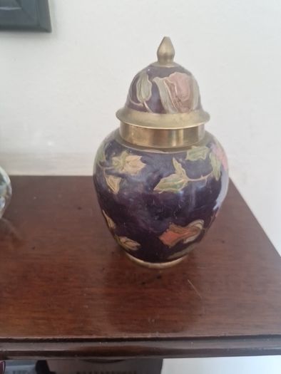 cloisonne lidded urn