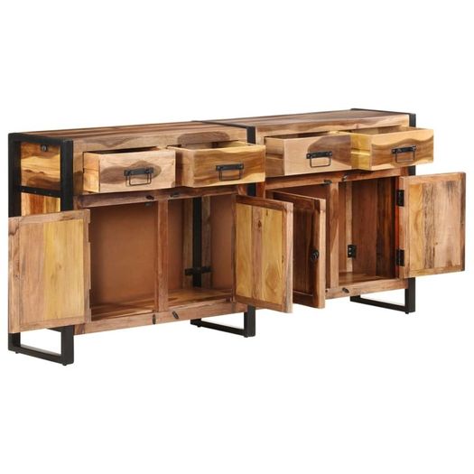 Sideboard 172x35x80 cm Solid Acacia Wood with Sheesham Finish