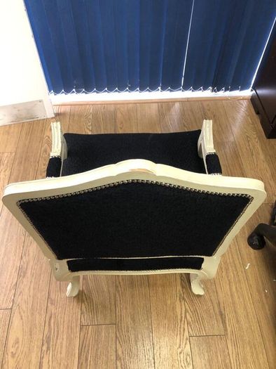 Black Baroque-Style Armchair