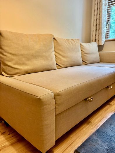 IKEA 3-Seater Sofa Bed with Storage Beige