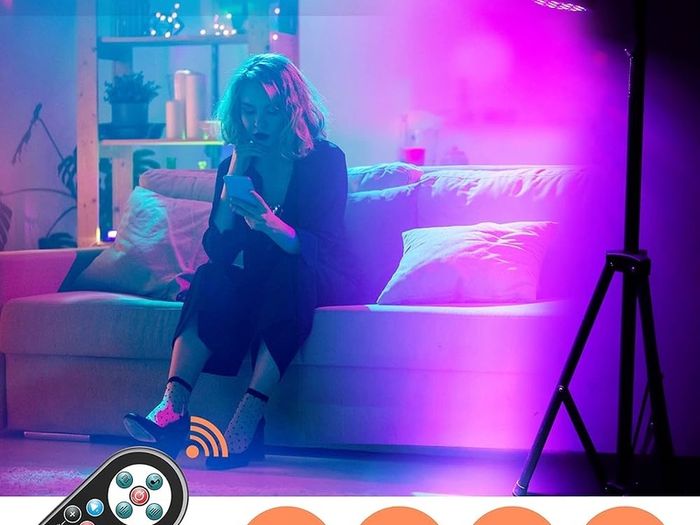 FREE EXPRESS SHIPPING 4 Pack LED Par Light, RGB 36 LED Stage Lights DMX7CH Control, 7 Modes Par Can Lights with Remote Control for Wedding Club Party Concert Bars Show