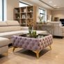 Luxury Velvet Chesterfield Coffee Table 63x63x35cm Square Velvet Image 4