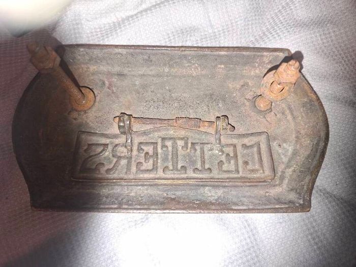 Lovely reclaimed Antique Brass Letterbox