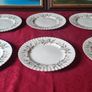6 Piece Royal Albert Brigadoon Pattern 10.5 Inch Diameter Bone China Gold Gilt First Quality And Original Dinner Plates Made In England Image 2