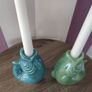 Set of x2 Ceramic Fish Ornament Candle Stick/ Holders Image 7